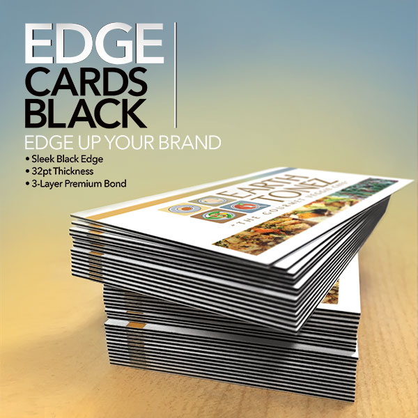 Black Edge Business Cards - 32pt Business Card Printing - Ultra Thick  Business Cards
